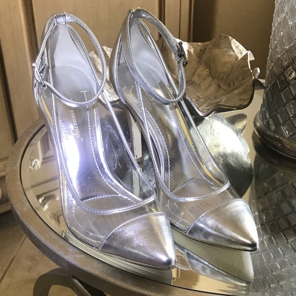 BCBGeneration Silver and Clear Heels - Picture 6 of 8